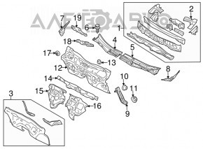 Right windshield wiper seal for a Subaru B9 Tribeca