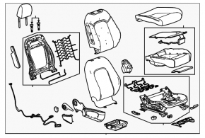Passenger seat Buick Encore 13-16 without airbag, cloth black