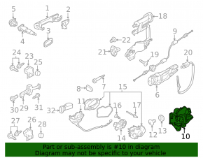 Front right door lock Porsche Cayenne 958 11-17