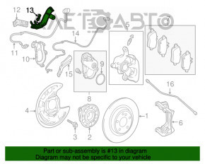 ABS sensor bracket rear right Mercedes GLA 14-20 upper