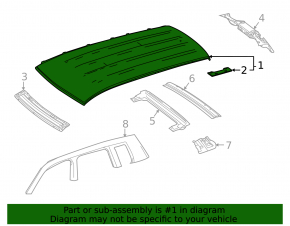 Metal roof Mercedes GLC 16-22 for panorama, SUV