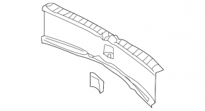Trunk opening trim Mazda3 03-09 HB