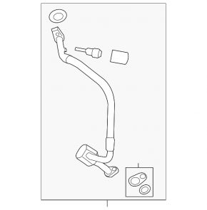 Air conditioning hose, compressor, heater, Ford Escape MK3 13-16 2.0T, type 1