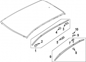 Roof lining left Mazda CX-30 20-21 without hatch under rails