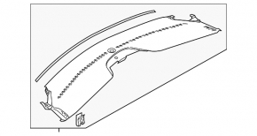 Ford C-max MK2 13-18 black upper center dashboard trim, with speaker covers, broken fasteners
