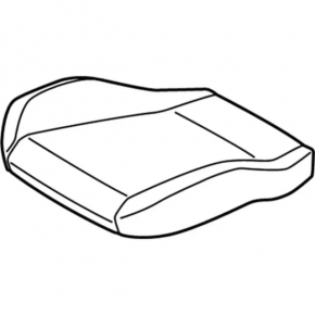 Ford Mustang mk6 15-23 driver's seat cushion trim, black leather
