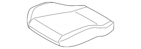 Ford Mustang mk6 15-23 driver's seat cushion trim, black leather