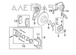 Front right brake disc Mazda6 09-13
