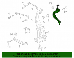 Lower control arm, front left, rear, Porsche Cayenne 19-26
