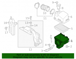Air filter housing Mazda 3 19- 2.5 lower part