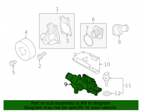 Thermostat Housing Nissan Versa Note 13-19