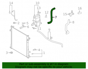 Cooling pipe right Toyota Highlander 20-22 3.5