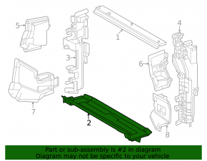 Lower radiator deflector for Lexus RX350 RX450h RX500h 23-26 Japan built