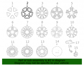 Wheel disk R17 Mercedes CLA 14-19 type 2, curb