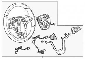Bare steering wheel Buick Encore 13-16 without radar, with heating