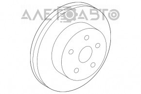 Front brake disc Toyota Highlander 14-19