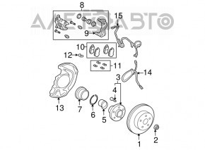 Front brake disc Toyota Highlander 14-19