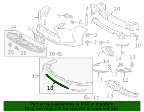 Lexus RX350 RX450h 16-22 F-sport Front Bumper Lip Bracket