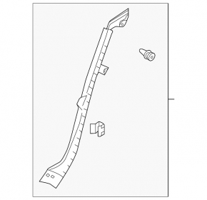 Rear pillar trim lower right VW Passat b7 12-15 USA beige