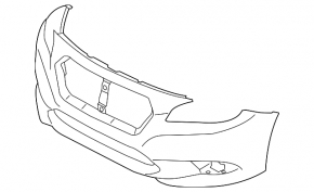 Bare rear bumper Subaru Legacy 18-19