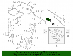 Windshield washer nozzle left VW Jetta 19- without heating