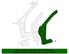 Front left body pillar Toyota Camry v50 12-14 usa