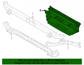 Lower radiator deflector for Nissan Murano z53 25-26