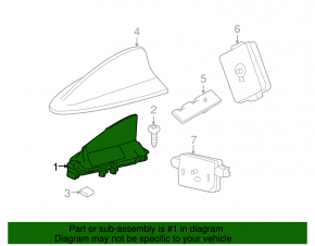 Antenna fin assembly BMW 3 F30 12-15