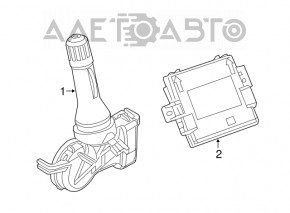 Jeep Renegade 15-16 433mhz Wheel Pressure Sensor