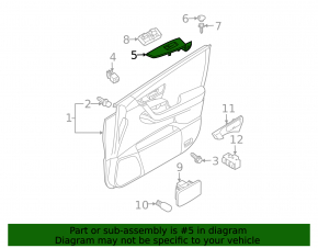 Front right window lift control for Nissan Murano z50 03-05