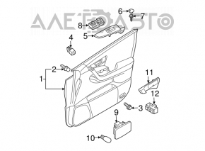 Front right window lift control for Nissan Murano z50 03-05