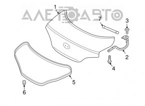 Front left bonnet bumper Hyundai Sonata 11-15