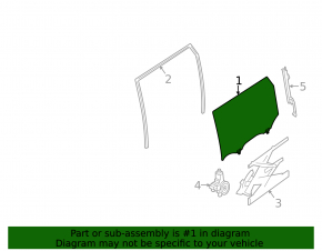 Nissan Rogue 14-20 tinted rear right door glass
