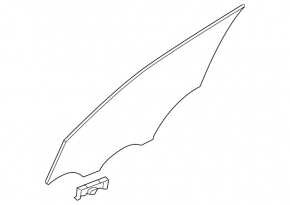 Front left door glass Hyundai Tucson 16-21