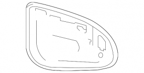 Right mirror element for Toyota Corolla 14-19