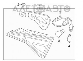 Left inner trunk lid light for Hyundai Sonata 15-17