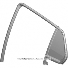 Door glass triangle with seal rear left Chevrolet Trax 15-20 with chrome molding