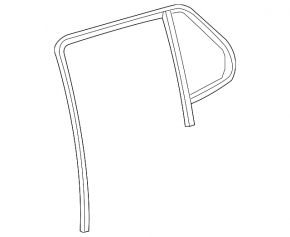 Door glass triangle with seal rear left Chevrolet Trax 15-20 with chrome molding