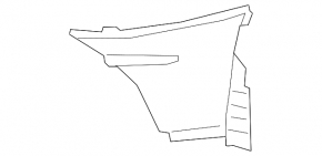 Mercedes A-class V177 19-22 front bumper air duct, left, inner part, AMG pack