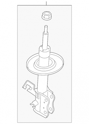 Front right shock absorber for Nissan Juke 11-17 AWD