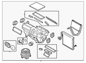 Ford Edge 15-24 Auto Dual Zone Heater Assembly