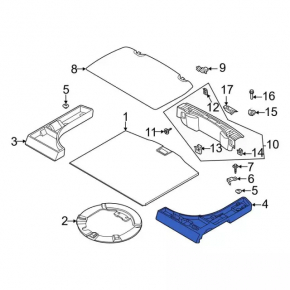 Left trunk tray for Ford Escape MK4 2022 hybrid, dented