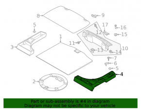 Left trunk tray for Ford Escape MK4 2022 hybrid, dented