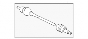 Drive axle shaft rear left Land Rover Range Rover Evoque 12-18