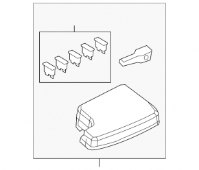 Mazda CX-9 16- Underhood Fuse Box Cover