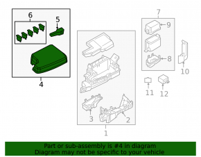 Mazda CX-9 16- Underhood Fuse Box Cover