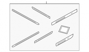 Front right lower door molding Honda Accord 13-16