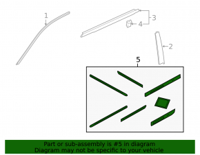 Front right lower door molding Honda Accord 13-16