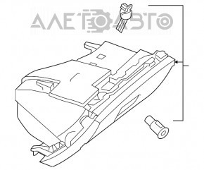 Glove box, glove compartment Mercedes CLA 14-19 black