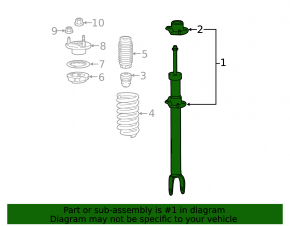 Front left shock absorber Mercedes C-class W205 300/400/450 15-21 AWD